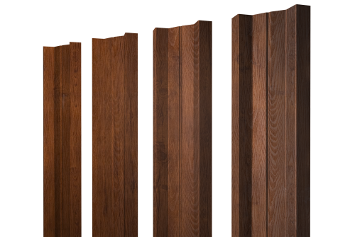 Штакетник М-образный А с прямым резом 0,45 Print Premium Golden Wood Fresh TwinColor