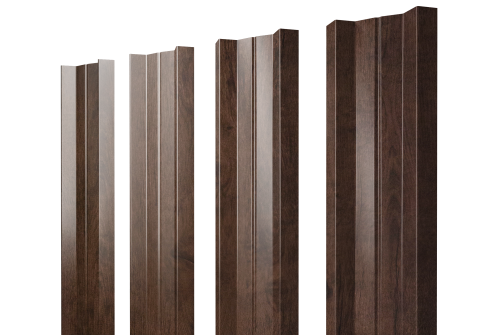 Штакетник М-образный В с прямым резом 0,45 Print Elite Antique Wood TwinColor