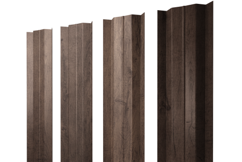 Штакетник М-образный В с прямым резом 0,45 Print Premium Almond Wood Fresh