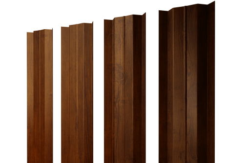 Штакетник М-образный В с прямым резом 0,45 Print Premium Golden Wood Intense FTC