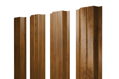 Штакетник П-образный A с прямым резом 0,45 Print-Double Elite Golden Wood