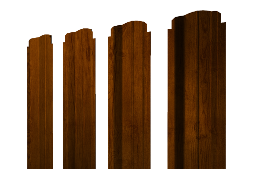Штакетник П-образный В фигурный 0,45 Print Premium Golden Wood Intense FTC