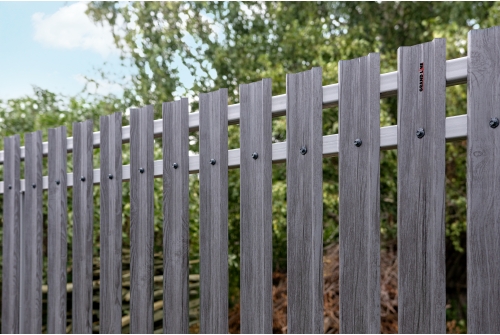 Штакетник М-образный А с прямым резом 0,45 Print Premium Grey Wood TwinColor — изображение 3