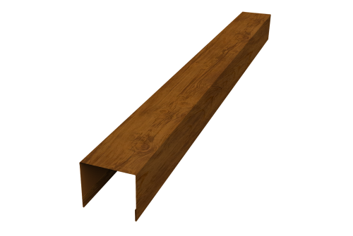 Стойка боковая крепежная для забора жалюзи Palermo 0,45 Print Elite Golden Wood TwinColor (2,5м)