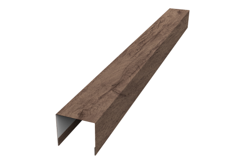 Стойка боковая крепежная для забора жалюзи Palermo 0,45 Print Premium Almond Wood Fresh (3м)