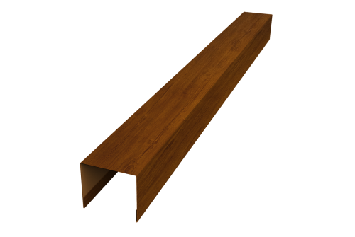 Стойка боковая крепежная для забора жалюзи Palermo 0,45 Print Premium Golden Wood Intense FTC (2,5м)
