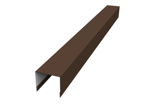 Стойка боковая крепежная для забора жалюзи Palermo 0,5 PurPro Matt 275 RAL 8017 шоколад (2,5м)