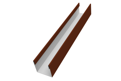 Стойка жалюзи Milan Slim 0,45 PE RAL 3009 оксидно-красный (3м)