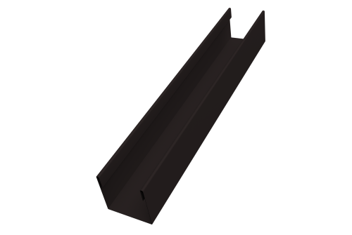 Стойка жалюзи Milan Slim 0,5 Velur X RAL 9005 черный (2,5м)