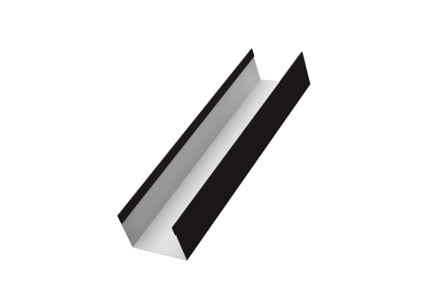 Стойка жалюзи Milan,Tokyo 0,5 Drap TX RAL 9005 черный (2,5м)